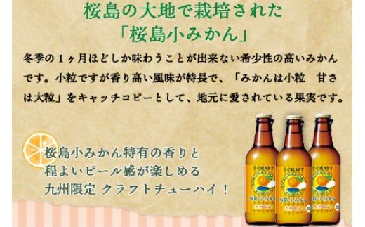 ＜九州限定 寶CRAFT クラフトチューハイ 桜島小みかん 330ml×12本＞※入金確認後、翌月末迄に順次出荷します。【c254_kr_x2】