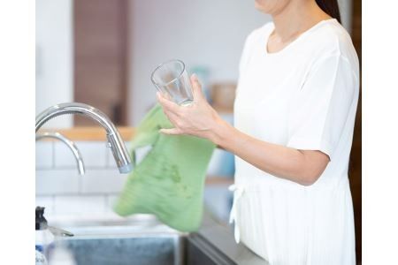 099H2971 雫～SHIZUKU～キッチンタオル 7枚【泉州タオル 国産 吸水 普段使い シンプル 日用品】