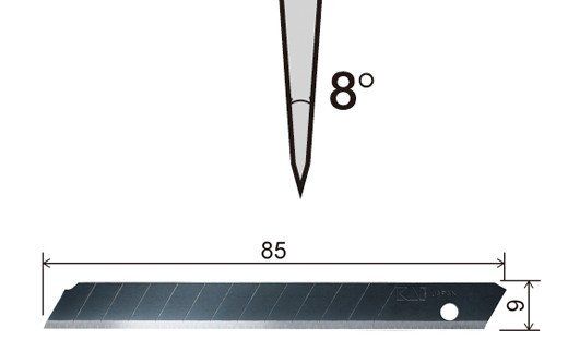 H8-106 プロ用カッター 職専カッター オートロック＋替刃(超鋭角)セット 【小】 ◇ 貝印 (S-001＋VS-50)