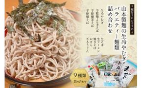 33-3.山本製麺の生冷やむぎバラエティー麺類詰め合わせ [山本製麺所 山梨県 韮崎市 20742083] 