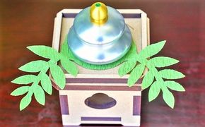 ＫＩＨＯの文鎮（ペーパーウエイト） 鏡【ＭＯＣＨＩ】 と 三方風収納台箱のセット H084-038