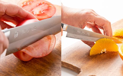 TBS「ララLIFE」で紹介されました(R5.5) H55-33 関虎徹 V金10号 三徳＆ペティ 包丁2本セット【飛騨・美濃すぐれもの認定品】（安田刃物）