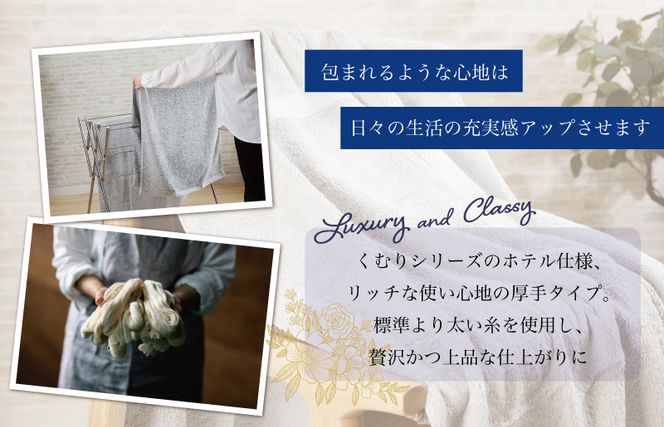 G2709 ホテル仕様 バスタオル 2枚（グレー）くむりシリーズ【泉州タオル 国産 吸水 普段使い 無地 シンプル 日用品 家族 ファミリー】