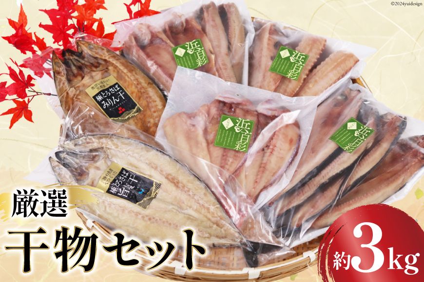 厳選魚種 干物 セット 約3kg 15枚入 [カネダイ 宮城県 気仙沼市 20564364] 干物 ひもの 魚 個包装 チダイ 飛魚 トビウオ ほっけ 赤魚 あかうお 鯖 さば おかず 詰め合わせ