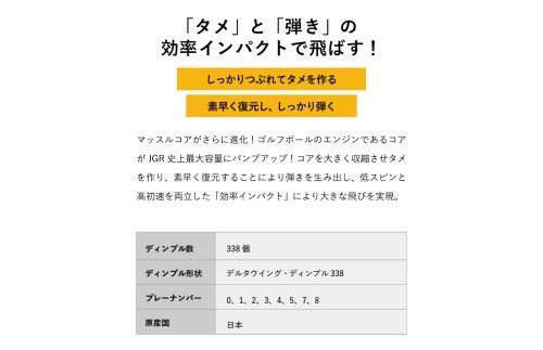 ゴルフボール TOUR B JGR イエロー 1ダース ～ ブリヂストン