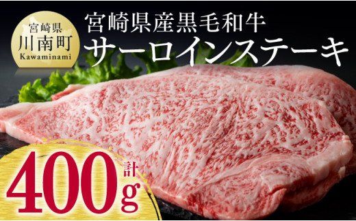 宮崎県産黒毛和牛サーロインステーキ 400g [ ミヤチク 牛 肉 牛肉 国産 九州産 宮崎県産 黒毛和牛 和牛 サーロイン ステーキ ][D00644]