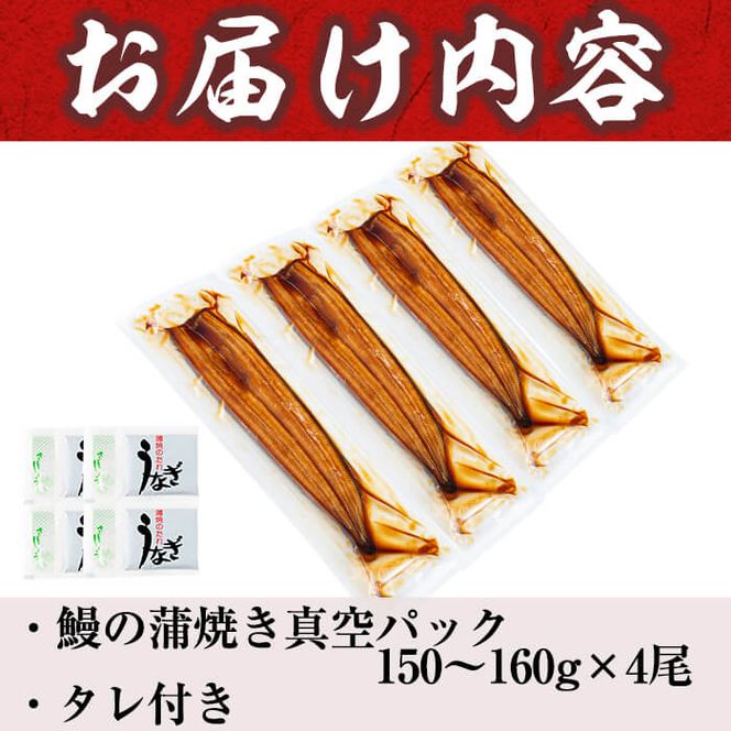 うなぎの大楠＜大＞4尾セット計600g(150g×4) b8-026