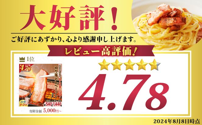 【内容量が選べる】訳ありだけど、色々な料理に大活躍！切り落としベーコン　K161-012