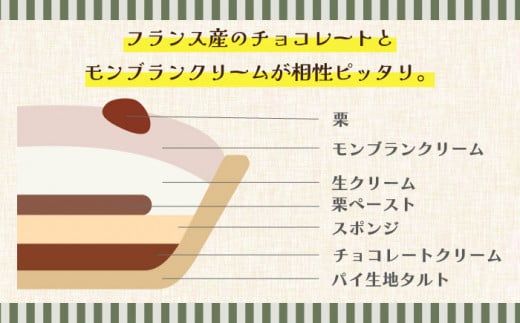 【2026年1月～発送】【舌にあふれる季節感♪こだわりのサクサクタルト】モンブランチョコレートのタルト / タルト チョコ モンブラン 18cm 南島原市 / アトリエジジ [SAA006]