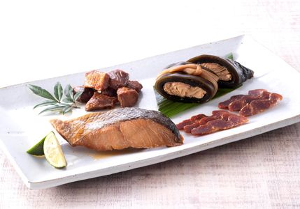 A4017 永徳 鮭乃蔵 鮭の酒びたし、惣菜3種詰合せ