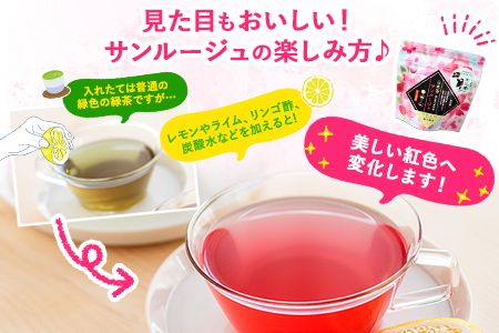色が変わる日本茶 サンルージュ 5袋セット (1袋10バッグ入り) ティーバッグ 《60日以内に出荷予定(土日祝除く)》熊本県 大津町産 株式会社 瀬川製茶 新品種 希少 ピンク 緑茶---so_sgwsun_60d_24_12500_5bags---
