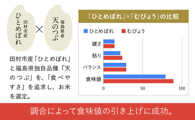 【 令和5年産 】 先行予約 ＼ 独自調合米 ／ むびょう 20kg ( 5kg × 4袋 ) ブレンド ひとめぼれ 天のつぶ 米 白米 精米 食べ切りサイズ 精米仕立てを発送 フードロス SDGs 福島県 田村市 株式会社東北むらせ N85-R27-H20