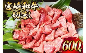 宮崎和牛 切り落とし 焼肉 600ｇ [道の駅「日向」物産館 宮崎県 日向市 452060795] 切落し きりおとし 牛肉 黒毛和牛 宮崎県産 焼き肉