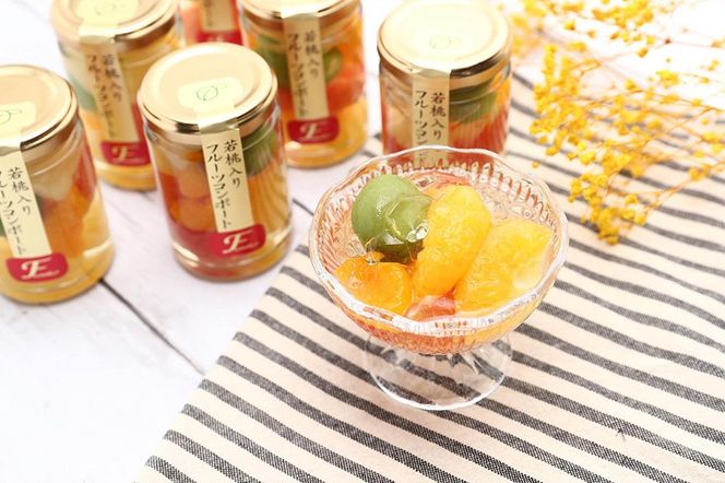 若桃入りフルーツコンポート 6本セット　T151