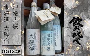 159-2027-04　浪漫大磯 東海道 大磯宿 720ml×2本セット 日本酒 清酒 地酒 純米酒 お試し飲み比べセット ワインサイズ