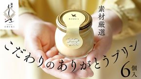 【 素材 厳選 】 こだわり の ありがとう プリン 6個入 冷蔵 洋菓子 スイーツ デザート ぷりん 子ども 大人 贅沢 おやつ ギフト 贈答用 [DJ021us]