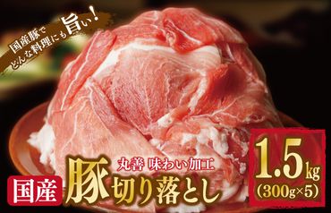 099H2240 【丸善味わい加工】国産 豚肉 切り落とし 1.5kg（300g×5）