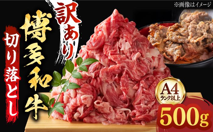 [和牛の旨味を堪能!]博多和牛 切り落とし 500g[築上町][株式会社MEAT PLUS] [ABBP004]