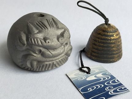 静かな音の【鬼瓦風鈴】 H104-028