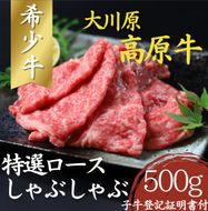 【CF】大川原高原牛  特選ロースしゃぶしゃぶ　500g《30日以内に出荷予定(土日祝除く)》---sanagouchi_nfw_8_500g---