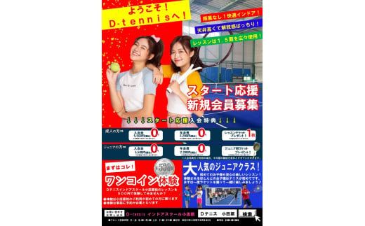 147-1865　D-テニス小田原　非会員様　お試し　１ヶ月レッスン料　平日昼　４回　一般【 神奈川県 小田原市 】