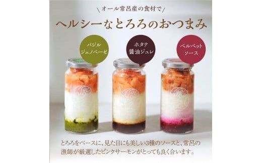 とろろのおつまみTOKORO BIANCA ～ﾄｺﾛ ﾋﾞｱﾝｶ～ ( とろろ おつまみ サーモン ホタテ バジル )【121-0009】