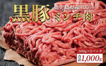 鹿児島県産【黒豚】ミンチ肉１ｋｇ【U714】