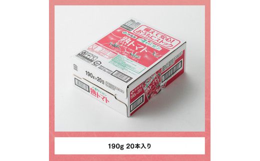 【6ヶ月定期便】伊藤園 熟トマト 190ｇ×20本【定期便 全6回 野菜飲料 野菜ジュース 野菜汁 ジュース トマトジュース 飲料 ソフトドリンク 完熟トマト】 [D07314t6]