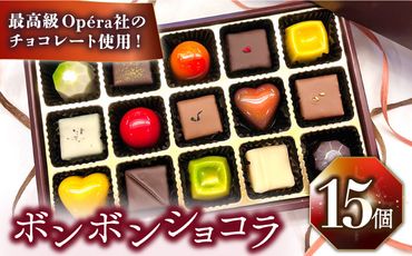 【2025年2月〜発送】ボンボンショコラ 15個入り / チョコ チョコレート お菓子 バレンタイン / 南島原市 / 本田屋かすてら本舗 [SAW033]