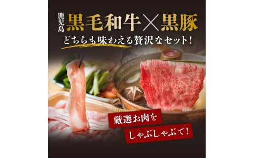黒牛×黒豚スライスセット900g　K098-003