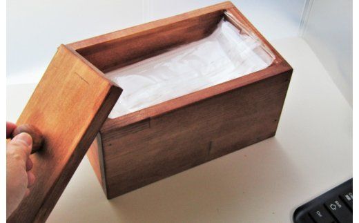 099H2098 手作り木製マスクストッカー（チェリー）