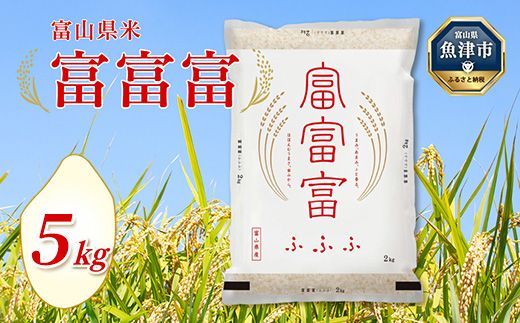 [ふるさと納税]富山米「富富富」5kg(精米) | お米 富富富 ふふふ 5kg 白米 精米 米 新米 こめ コメ おこめ 雪解け水 ブランド米 香り うまみ あまみ 冷めても 美味しい おにぎり 自慢 高品質※2024年10月中旬頃より順次発送予定 ※北海道・沖縄・離島への配送不可