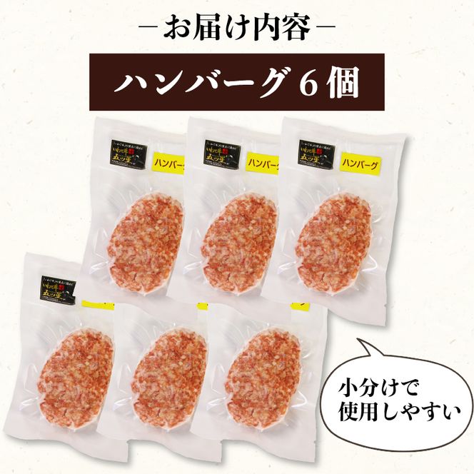 五つ星黒毛和牛いわて牛ハンバーグ 6個 ハンバーグ お肉 牛肉 牛 冷凍 黒毛和牛 いわて牛 小分け 個包装 おかず ご飯 簡単 手軽 岩手県 大船渡市 [koguchi001]