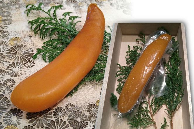 FE251　ミシュランプレート掲載のお料理店「まどか」　自家製 高級 からすみ 1本入 　【桐箱入・無添加】