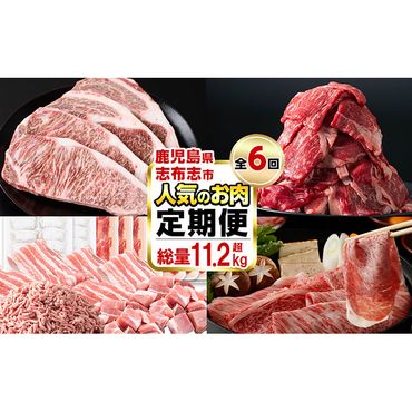 【定期便・全6回】お肉のお楽しみ定期便 総量11.2kg超 t0123-003