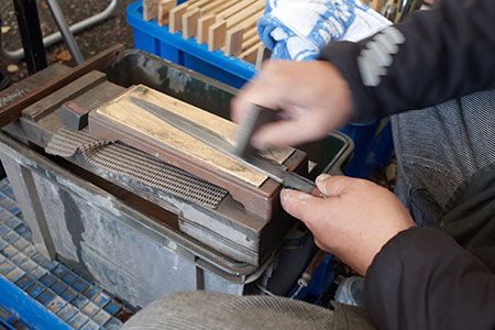 B-58 包丁研ぎサービス　出刃包丁・柳刃（刺身）包丁及び薄刃包丁3本の組み合わせ