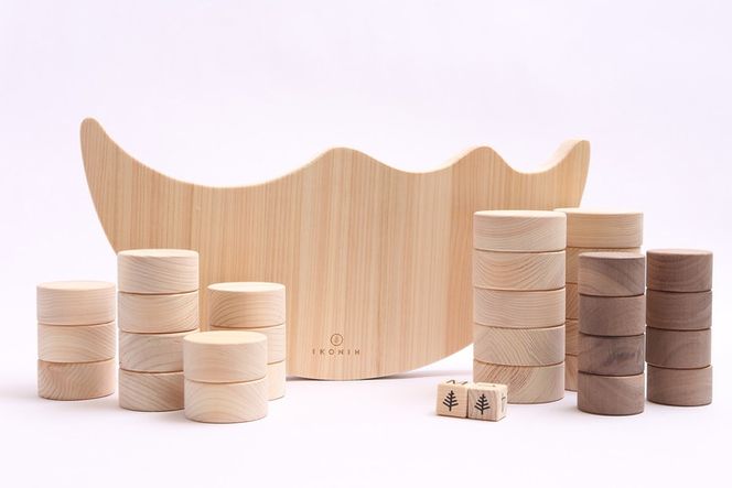 木製 バランスおもちゃ ジャンボなみのりバブル【檜のおもちゃ ＩＫＯＮＩＨ】 ≪桧 おもちゃ ヒノキ ひのき 木育 知育≫
