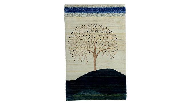 【限定1品】ギャッベ ルリバフ 123×78cm 手織り 最高級 天然 ウール100% 草木染 リビングサイズ おしゃれ かわいい モダン 北欧 ラグ 絨毯 マット (HS-11089） ラグマット カーペット ギャベ 床暖房対応 ホットカーペット対応 [BP228-NT]