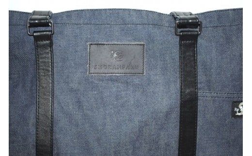C044 匠山泊「Re維新」革とデニムのコンビトートバッグ