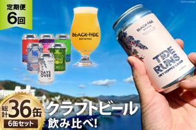 6回 定期便 BTB クラフトビール 6缶 セット【総計36缶】 [BLACK TIDE BREWING 宮城県 気仙沼市 20565556] 酒 ビール びーる 飲み比べ クラフト お酒 地ビール