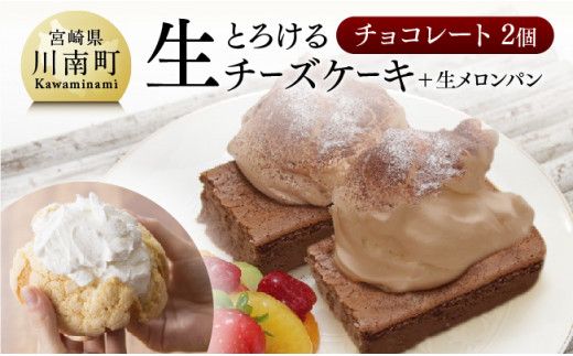 『押川春月堂本店』とろける生チーズケーキセット(チョコ×2個) [ ケーキ チーズケーキ お菓子 スイーツ ] [G2704]
