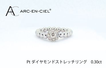 J027 ARC-EN-CIEL PTダイヤリング（計0.3ct）