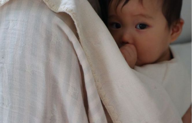 G1901 【eclat bebe】泉州南部織 4重ガーゼマルチケット（PiGy/Sサイズ） ＜スピード発送＞