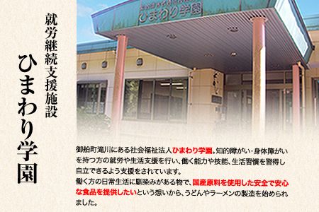 御船の地で丹精込めて作られた！滝川製麺所のもっちり麺セット ひまわり学園《30日以内に出荷予定(土日祝除く)》---sm_takimen_30d_23_15000_10p---