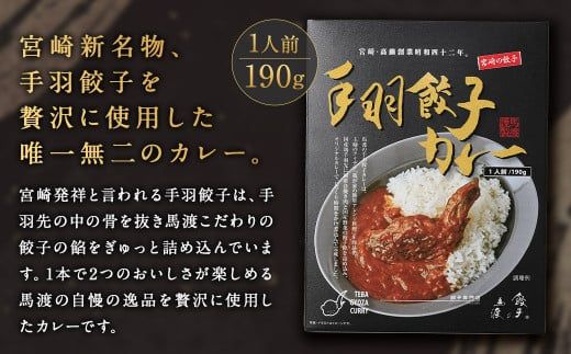 〈 みやざき餃子新名物 手羽餃子カレー 5箱 〉翌月末迄に順次出荷【c1260_mw】 カレー 餃子 ギョウザ ギョーザ 手羽餃子 レトルト 常温保存 餃子の馬渡