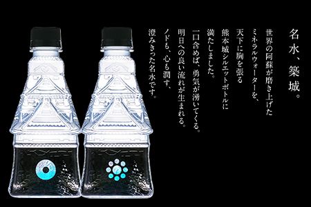 【6か月定期便】KUMAMOTO CASTLE WATER 380ml×24本セット 6回お届けで計144本！ 《お申込み月の翌月から出荷開始》 熊本県南阿蘇村 ハイコムウォーター 熊本城 阿蘇 天然水 加藤清正 細川家 家紋---sms_hcmkcwtei_21_180000_mo6num1---