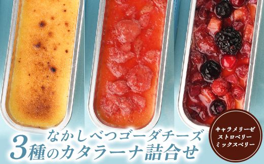 なかしべつゴーダチーズカタラーナ 3種詰め合わせ【28004】（北海道