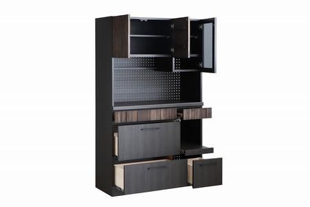 RESE 105KB A(ガラス上台・引出下台) 【キッチンボード レンジ 食器棚 食器 キッチン 家具 国産 収納 台所収納 完成品】(H060645)