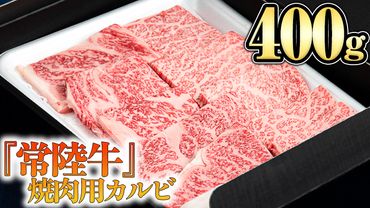 【 常陸牛 】 焼肉用 カルビ 400g [BX04-NT]