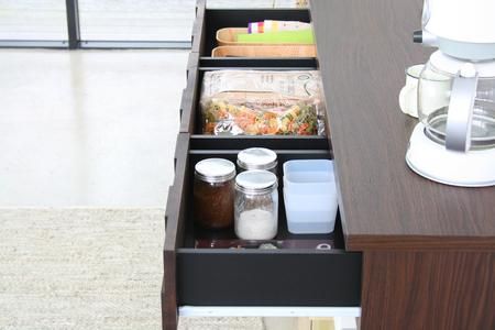 コルク 120オープンカウンター 【キッチン オープン カウンター ゴミ箱収納 開梱設置 梱包材引き取り 間仕切り 家具 日本製 完成品】(H062200)